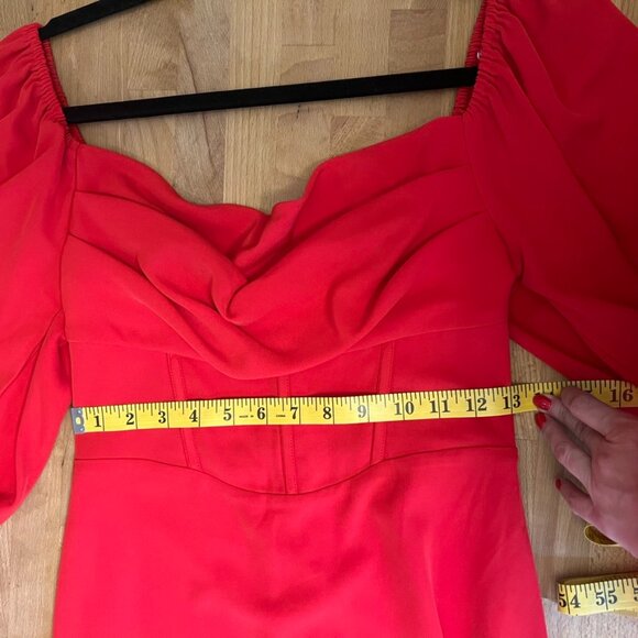 Princess Polly "Lillie" Long Sleeve Red Dress (6) - Picture 15 of 16